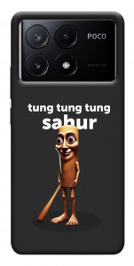 Чехол Tung Tung Tung Sahur Tamburo для Xiaomi Poco X6 Pro
