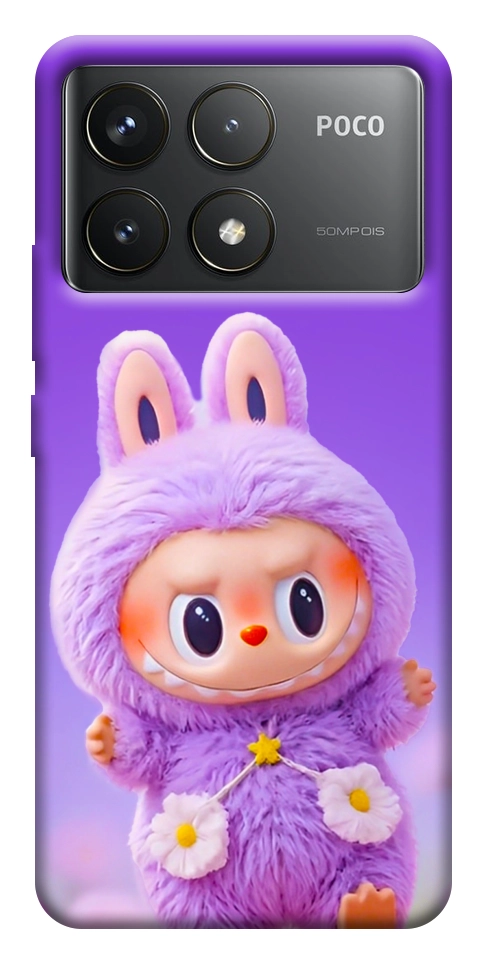 Чехол Labubu purple для Xiaomi Poco F6 Pro