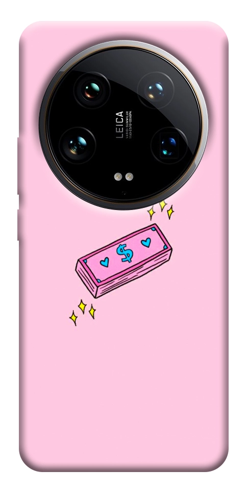 Чехол Simple pink money для Xiaomi 14 Ultra