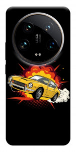 Чехол Retro comics car black для Xiaomi 14 Ultra