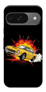 Чехол Retro comics car black для Google Pixel 10 Pro