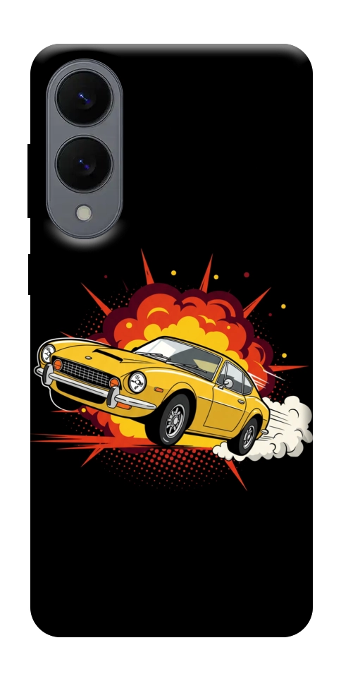 Чохол Retro comics car black для Galaxy S25 Edge