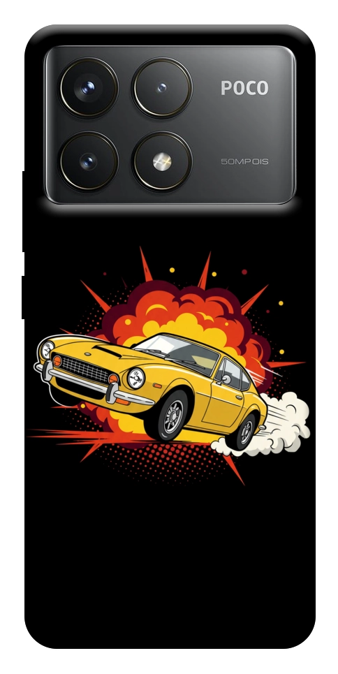 Чехол Retro comics car black для Xiaomi Poco F6 Pro