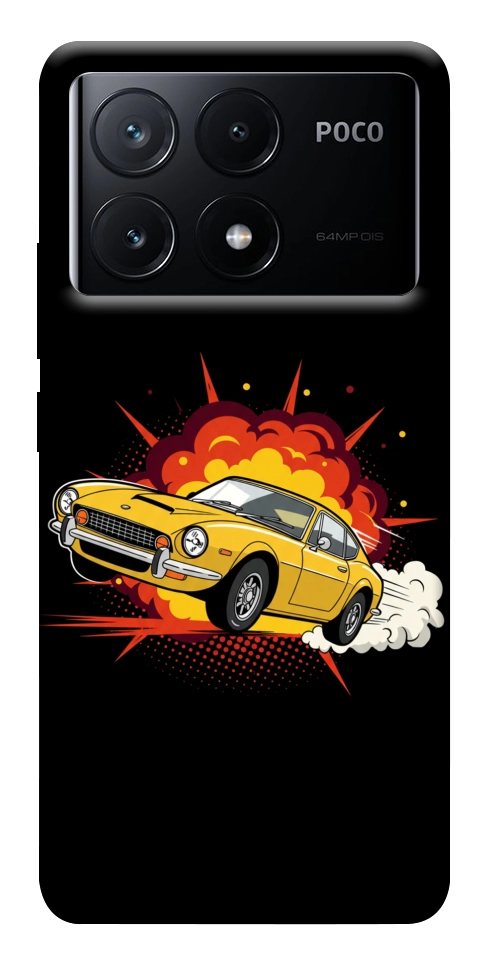 Чехол Retro comics car black для Xiaomi Poco X6 Pro