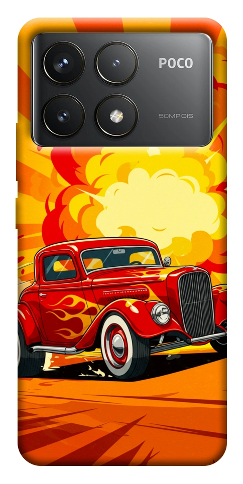 Чехол Retro comics car для Xiaomi Poco F6 Pro