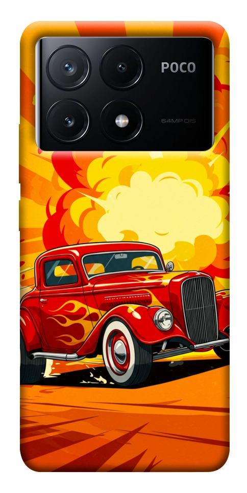 Чехол Retro comics car для Xiaomi Poco X6 Pro
