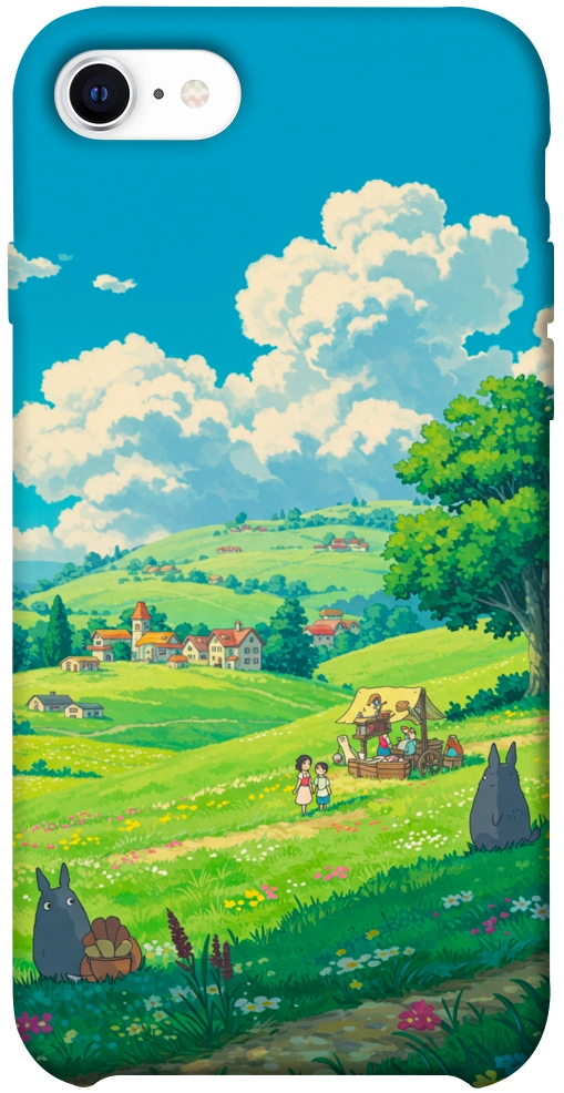 Чехол Miyazaki landscape для iPhone SE (2020)