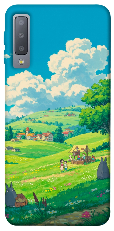 Чехол Miyazaki landscape для Galaxy A7 (2018)
