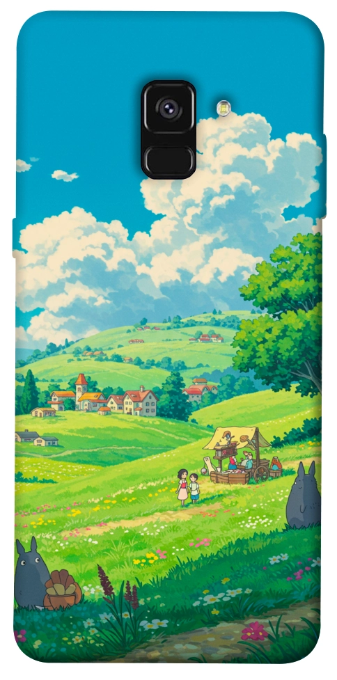 Чехол Miyazaki landscape для Galaxy A8 (2018)