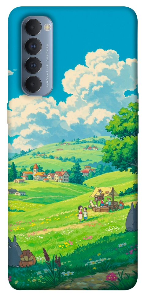 Чехол Miyazaki landscape для Oppo Reno 4 Pro