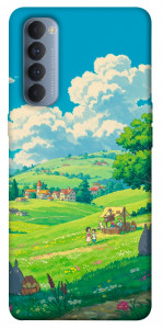 Чехол Miyazaki landscape для Oppo Reno 4 Pro