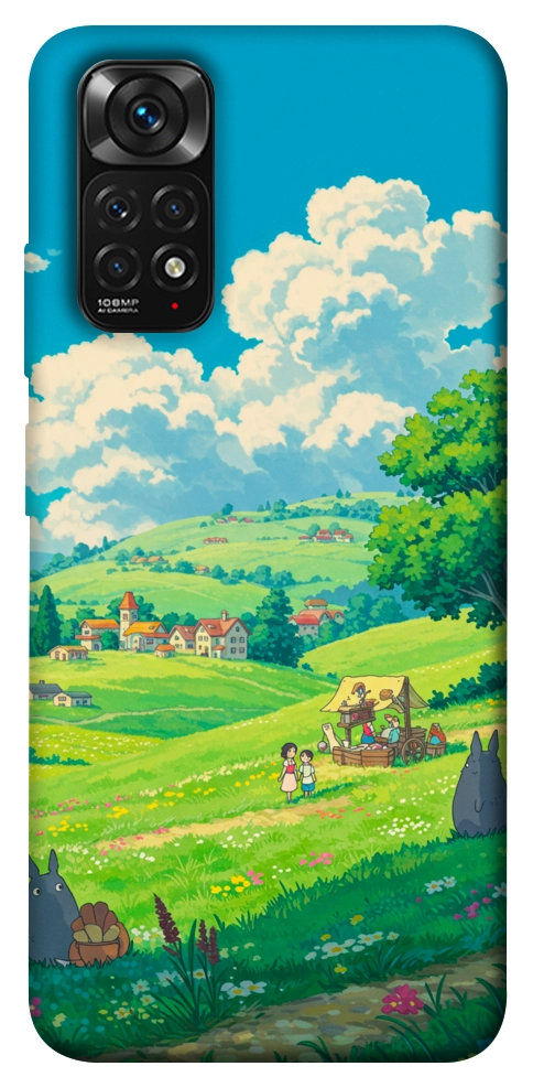 Чехол Miyazaki landscape для Xiaomi Redmi Note 11 (Global)