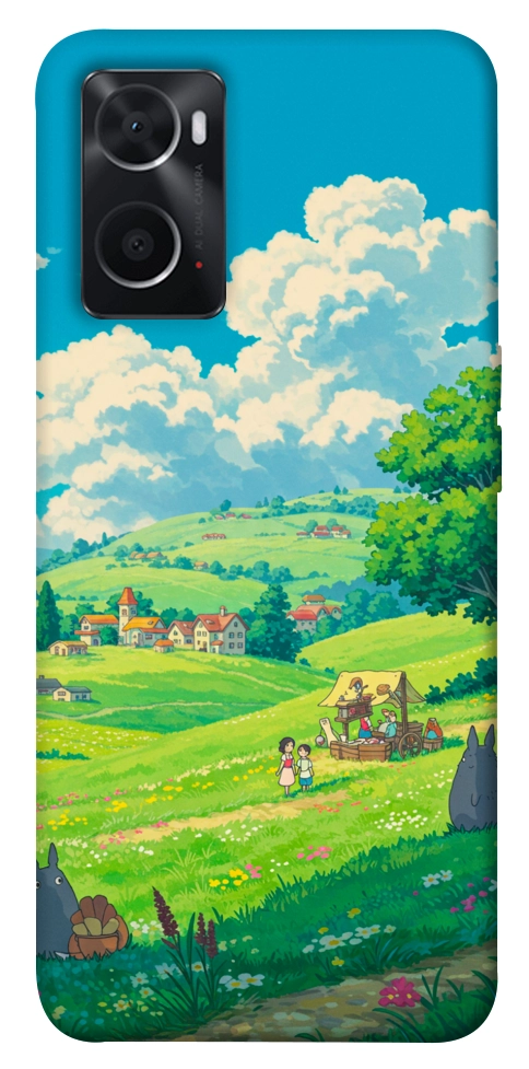 Чехол Miyazaki landscape для Oppo A76 4G