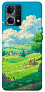 Чохол Miyazaki landscape для Oppo Reno 7 4G