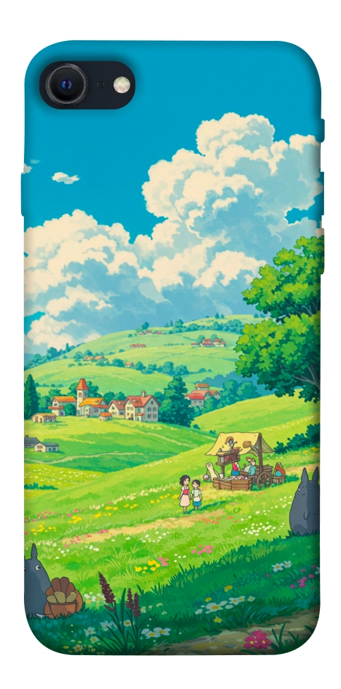Чехол Miyazaki landscape для iPhone SE (2022)