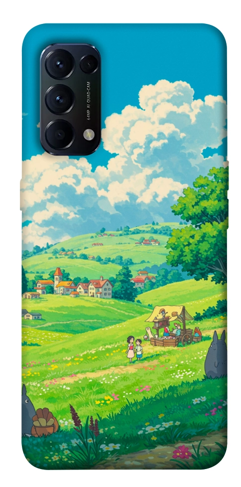 Чехол Miyazaki landscape для Oppo Reno 5 4G