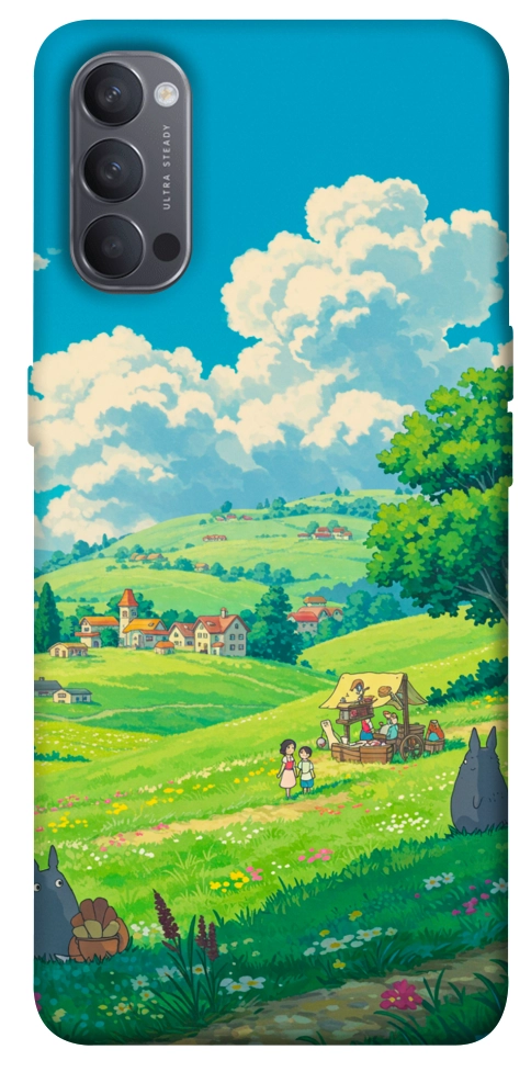 Чехол Miyazaki landscape для Oppo Reno 4