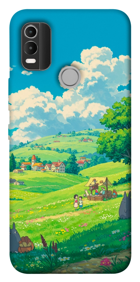 Чехол Miyazaki landscape для Nokia C21 Plus