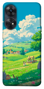 Чохол Miyazaki landscape для Oppo Reno 8 T 4G