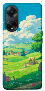 Чехол Miyazaki landscape для Oppo A58 4G
