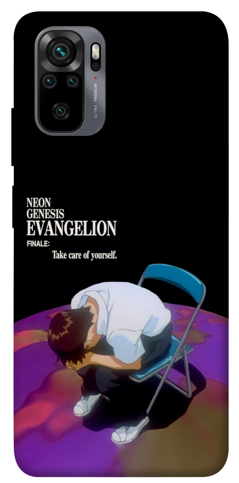 Чехол Shinji sitting in the dark для Xiaomi Redmi Note 10