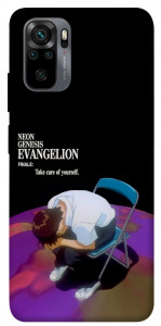 Чехол Shinji sitting in the dark для Xiaomi Redmi Note 10S