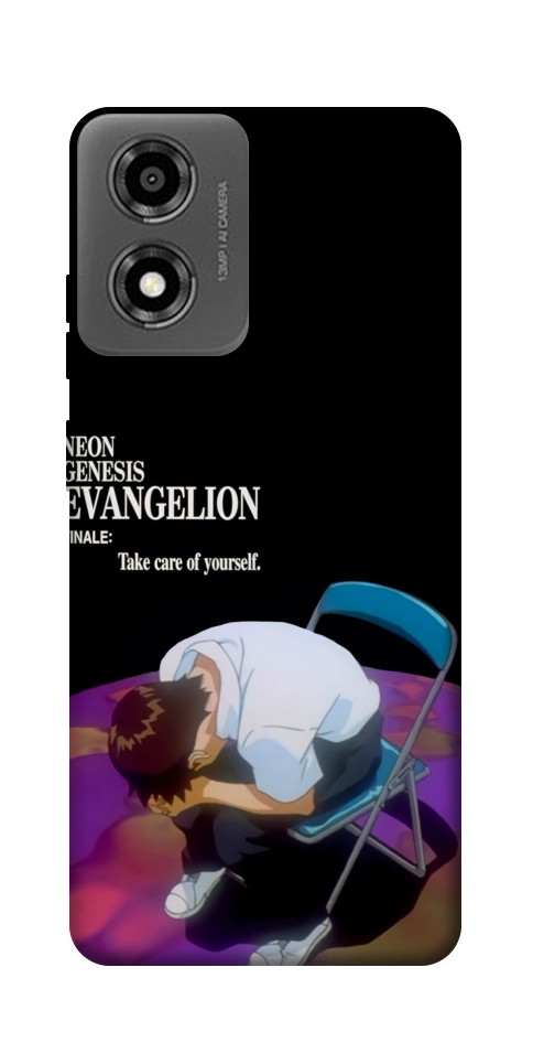 Чехол Shinji sitting in the dark для Motorola Moto E14