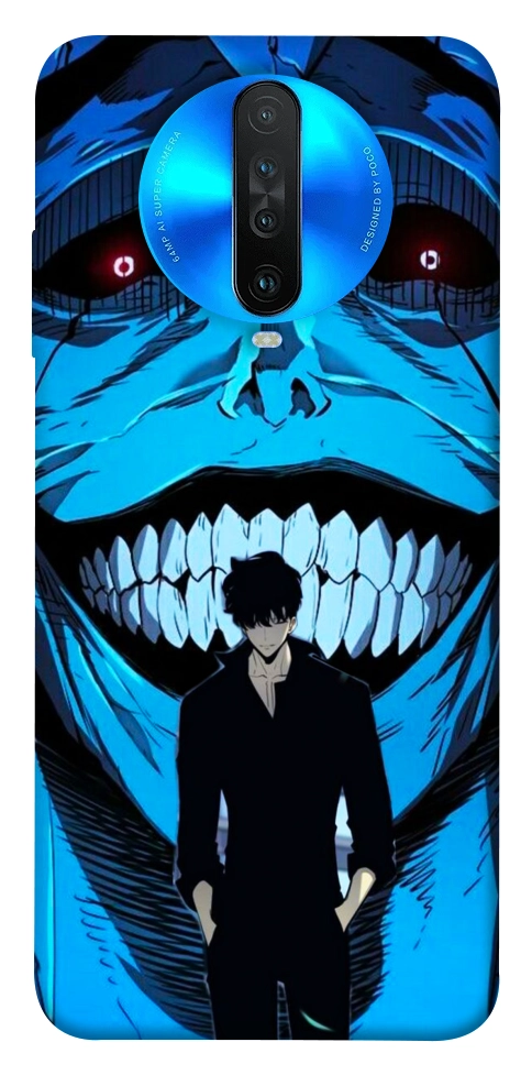 Чехол Solo leveling blue vibe для Xiaomi Redmi K30
