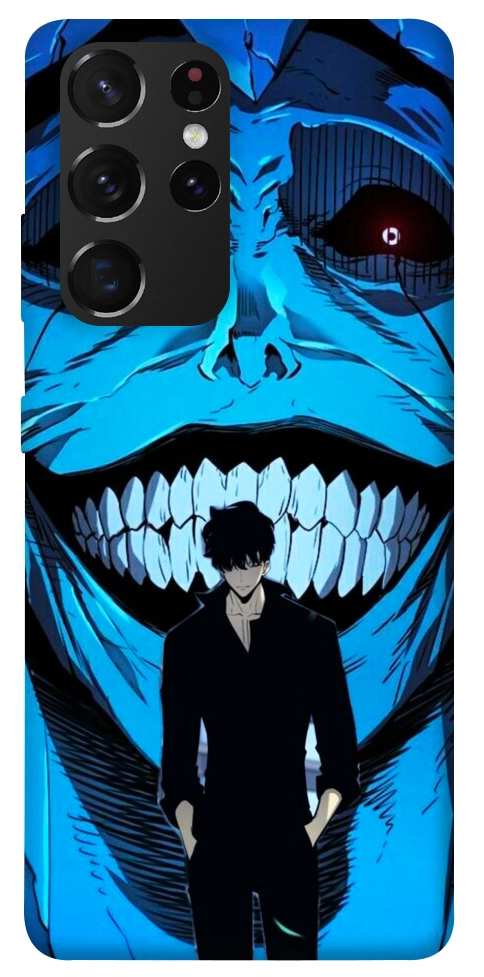 Чехол Solo leveling blue vibe для Galaxy S21 Ultra