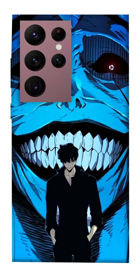Чехол Solo leveling blue vibe для Galaxy S22 Ultra