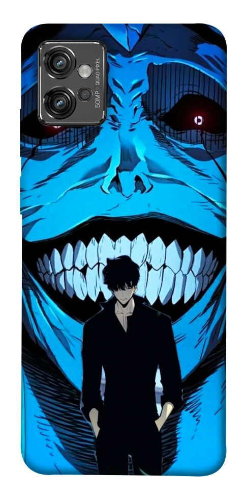 Чехол Solo leveling blue vibe для Motorola Moto G32