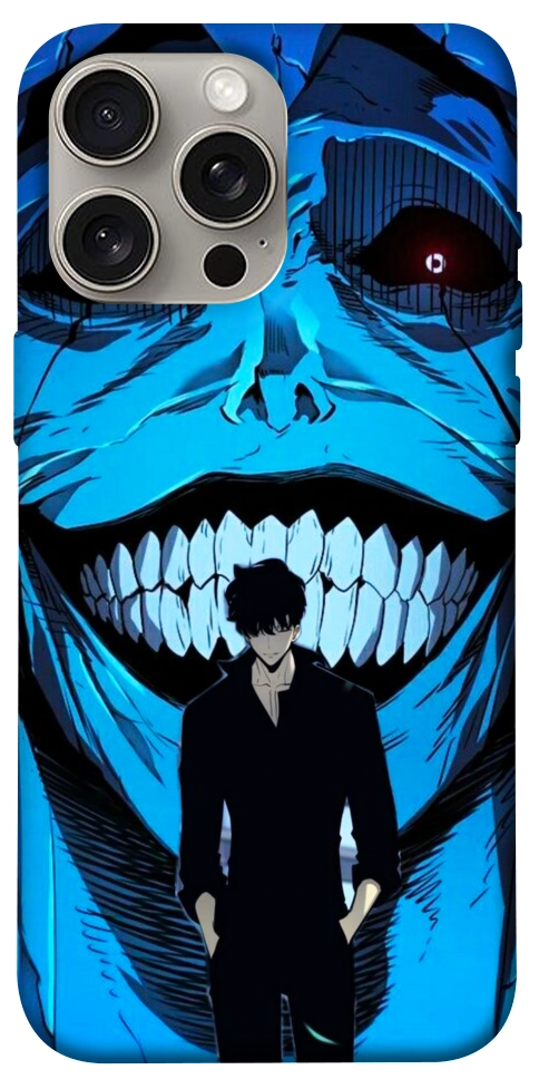 Чехол Solo leveling blue vibe для iPhone 15 Pro Max