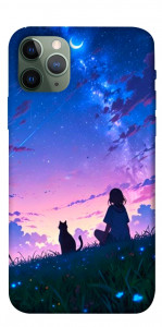 Чехол Space girl and cat для iPhone 11 Pro