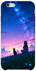 Чохол Space girl and cat для iPhone 6s (4.7'')