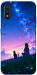 Чохол Space girl and cat для Galaxy A01