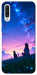 Чехол Space girl and cat для Galaxy A50 (2019)