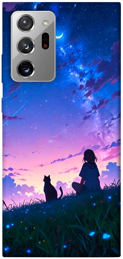 Чехол Space girl and cat для Galaxy Note 20 Ultra