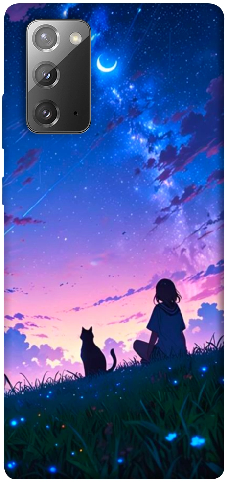 Чохол Space girl and cat для Galaxy Note 20