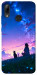 Чохол Space girl and cat для Huawei P Smart (2019)