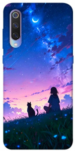 Чехол Space girl and cat для Xiaomi Mi 9