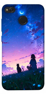 Чехол Space girl and cat для Xiaomi Redmi 4X