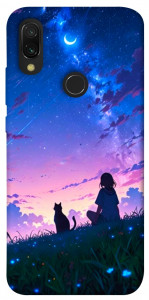 Чехол Space girl and cat для Xiaomi Redmi Y3