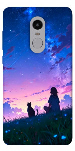 Чехол Space girl and cat для Xiaomi Redmi Note 4X