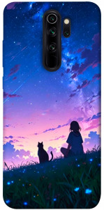 Чехол Space girl and cat для Xiaomi Redmi Note 8 Pro