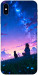 Чехол Space girl and cat для iPhone XS
