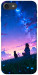 Чохол Space girl and cat для iPhone 8