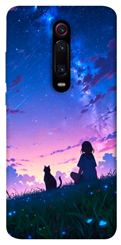 Чохол Space girl and cat для Xiaomi Redmi K20 Pro