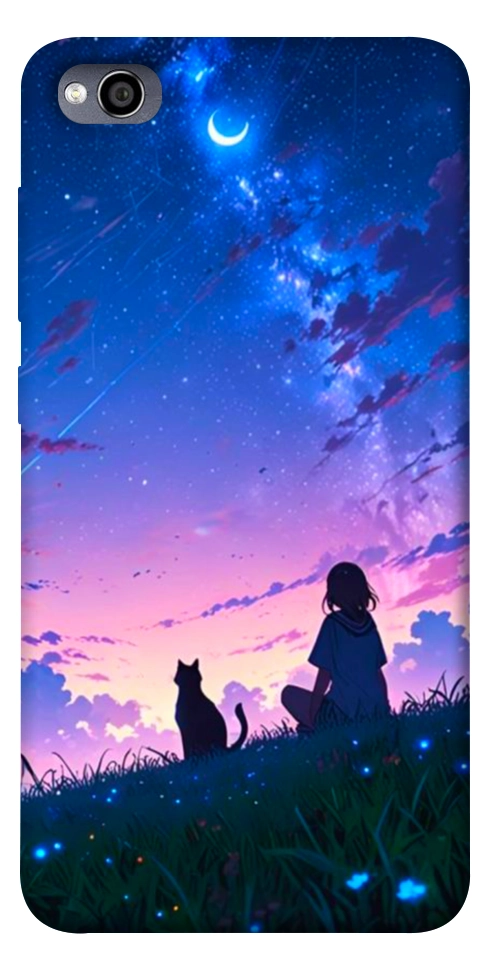 Чехол Space girl and cat для Xiaomi Redmi 4A