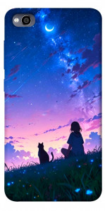 Чехол Space girl and cat для Xiaomi Redmi 4A