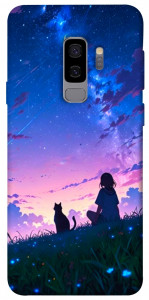 Чохол Space girl and cat для Galaxy S9+